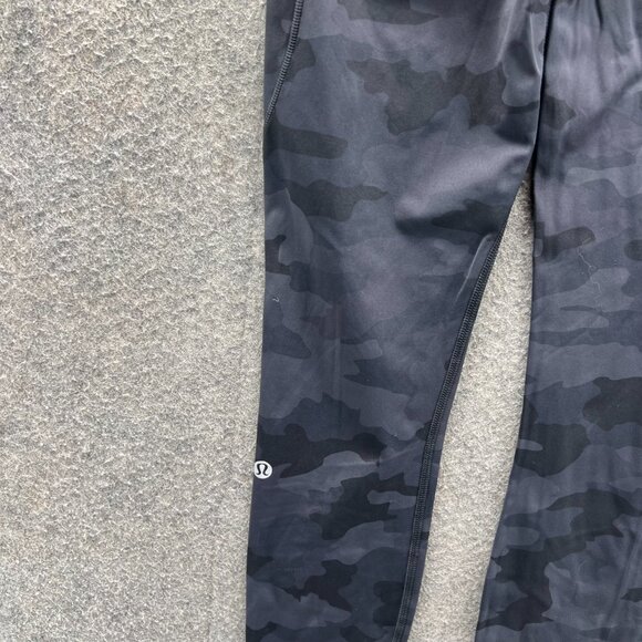 Lululemon Leggings Women 4 Black Camo Fast and Free Tight 25" Nulux High Rise - Picture 3 of 10